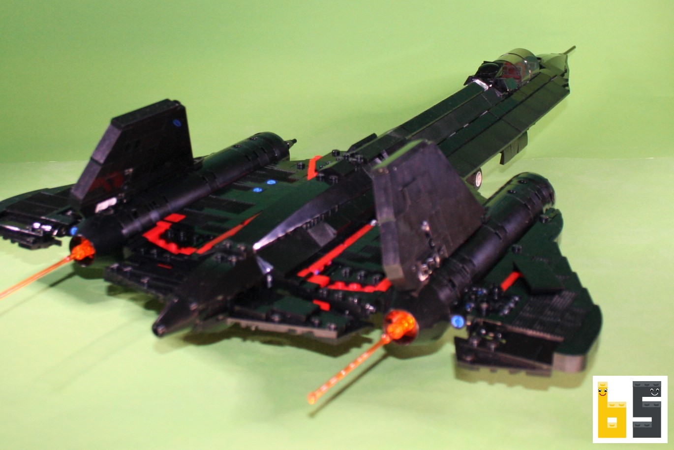 Lockheed SR 71 Blackbird kit from LEGO bricks The Brickworms