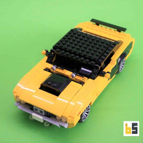 Various views of the 1971 Plymouth HEMI 'Cuda as a LEGO® creation by Peter Blackert.