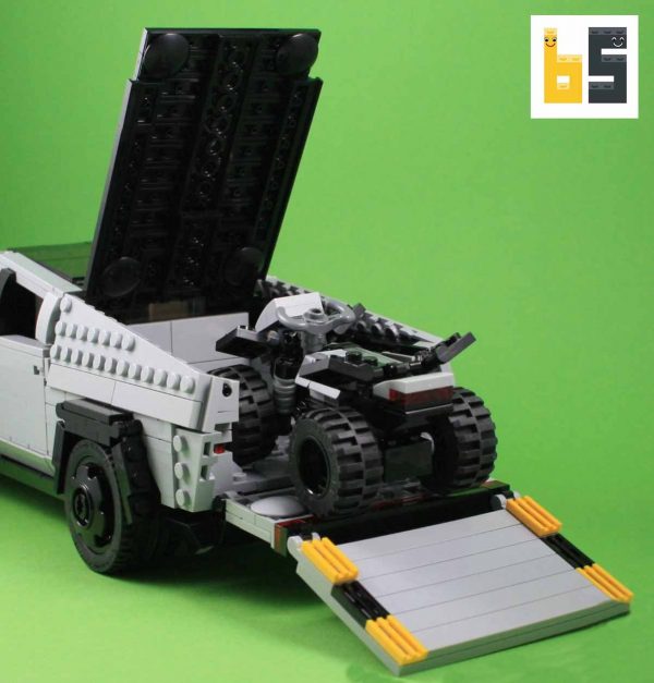 Different views of the Tesla Cybertruck as a LEGO® creation by Peter Blackert