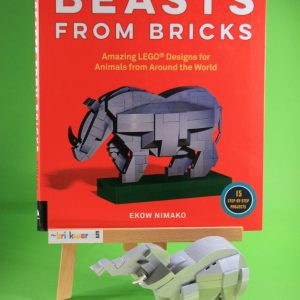 Bundle Beasts-Buch + Afrikanischer Elefant aus LEGO®-Steinen