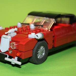 Jaguar Mk II „Inspektor Morse“ Rot-Schwarz – Bausatz aus LEGO®-Steinen
