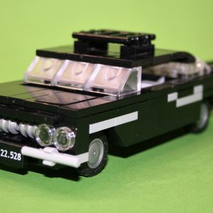 Different views of the Chevrolet Bel Air 1959 "Olsenbande" LEGO® MOC by The Brickworms.