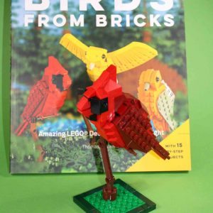 Bundle birds book + northern cardinal kit from LEGO® bricks