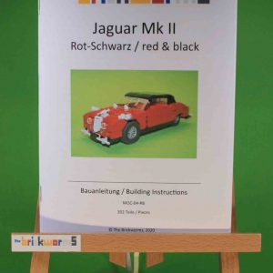 Bauanleitung für: Jaguar Mk II „Inspektor Morse“ (Rot-Schwarz) aus LEGO®-Steinen