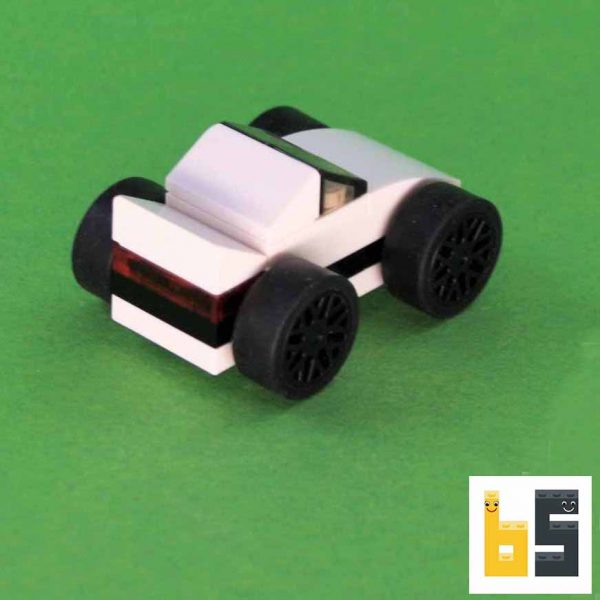 Verschiedene Ansichten des Micro Sportwagens als LEGO®-Eigenkreation (MOC) von The Brickworms