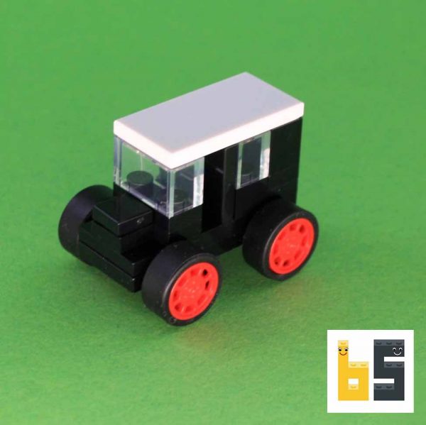 Verschiedene Ansichten des Micro Kleinen Autos als LEGO®-Eigenkreation (MOC) von The Brickworms
