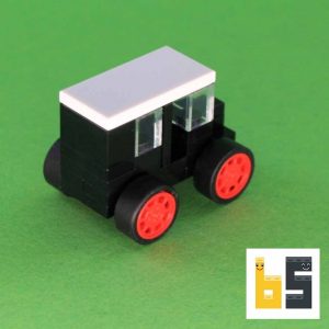 Micro European taxi – kit from LEGO® bricks
