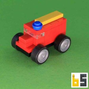 Micro fire engine – kit from LEGO® bricks