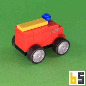 Micro fire engine – kit from LEGO® bricks