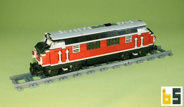 Verschiedene Ansichten der Diesellok V 200 der DB - Bausatz aus LEGO®-Steinen, kreiert von Ralf J. Klumb