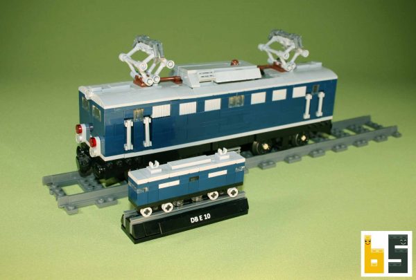 Different views of the DB electric loco E 10 as a LEGO® creation by Ralf J. Klumb