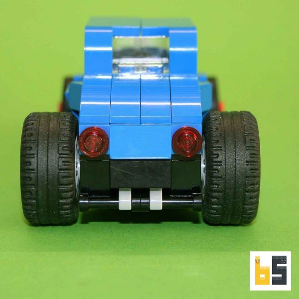 Various views of the 1932 Ford V8 Coupé/Roadster – kit from LEGO® bricks, created by Peter Blackert.