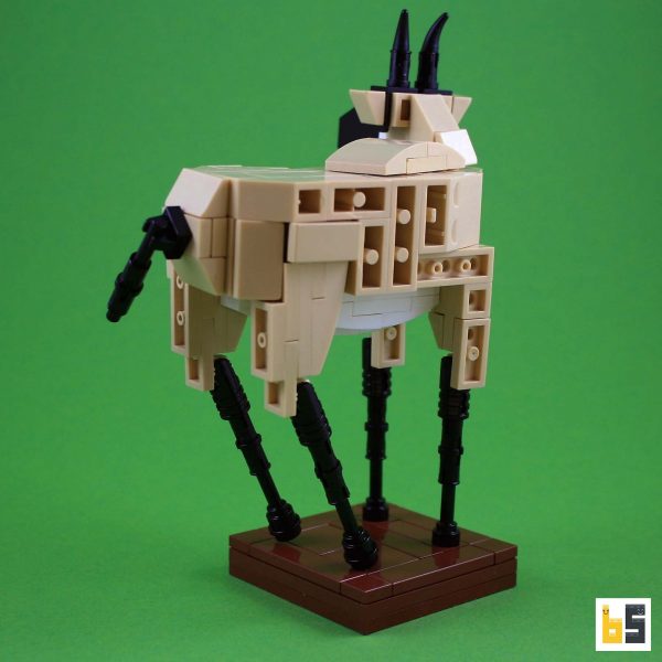 Various views of the roan antelope, kit from LEGO® bricks, created by Ekow Nimako