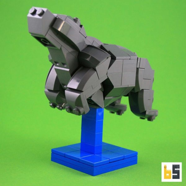 Various views of the hippopotamus, kit from LEGO® bricks, created by Ekow Nimako