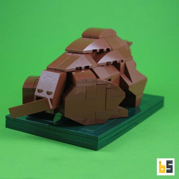 Various views of the European bison, kit from LEGO® bricks, created by Ekow Nimako