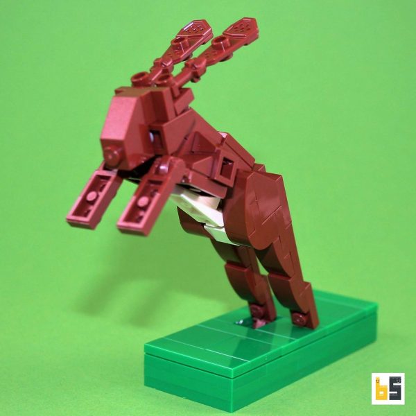 Various views of the white-tailed jackrabbit, kit from LEGO® bricks, created by Ekow Nimako