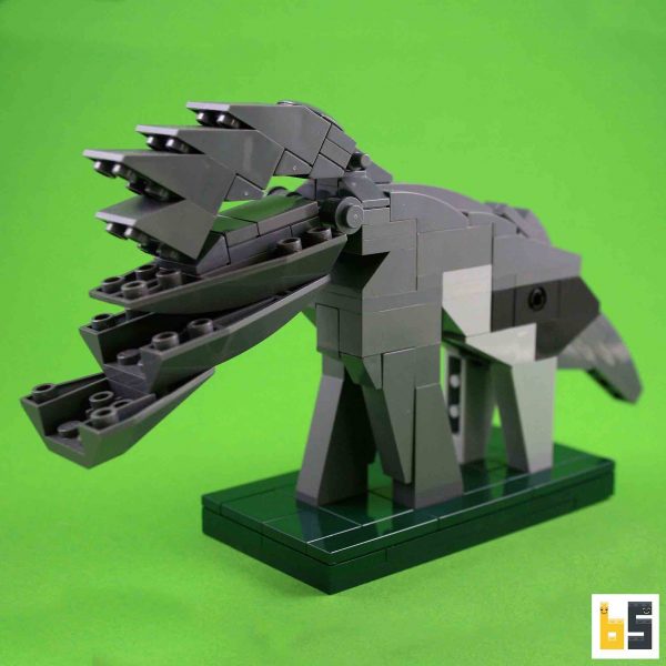 Various views of the giant anteater, kit from LEGO® bricks, created by Ekow Nimako