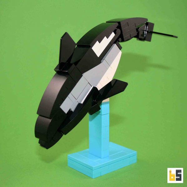 Various views of the Peale's dolphin, kit from LEGO® bricks, created by Ekow Nimako