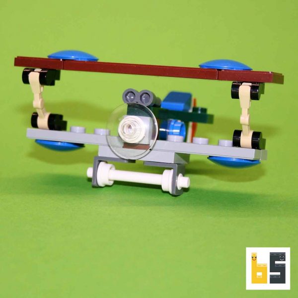 Verschiedene Ansichten des Sopwith Camel – Bausatz aus LEGO®-Steinen, kreiert von Peter Blackert.