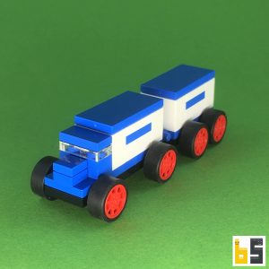 Micro refrigerator truck and trailer – kit from LEGO® bricks