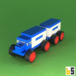 Micro Kühllastzug – Bausatz aus LEGO®-Steinen