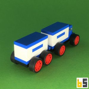 Micro refrigerator truck and trailer – kit from LEGO® bricks