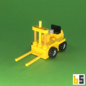 Mini Gabelstapler 1977 – Bausatz aus LEGO®-Steinen
