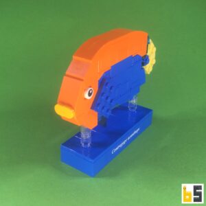Orangerücken-Zwergkaiserfisch – Bausatz aus LEGO®-Steinen