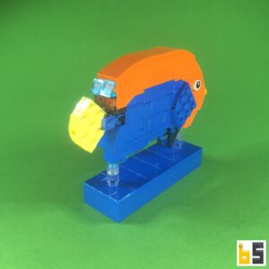 Orangerücken-Zwergkaiserfisch – Bausatz aus LEGO®-Steinen