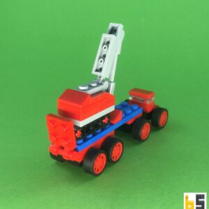 Micro Sattelschlepper mit Kran – Bausatz aus LEGO®-Steinen