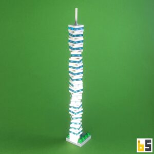 Verdrehter Wolkenkratzer – Bausatz aus LEGO®-Steinen