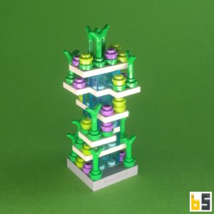 Plant-covered building – kit from LEGO® bricks