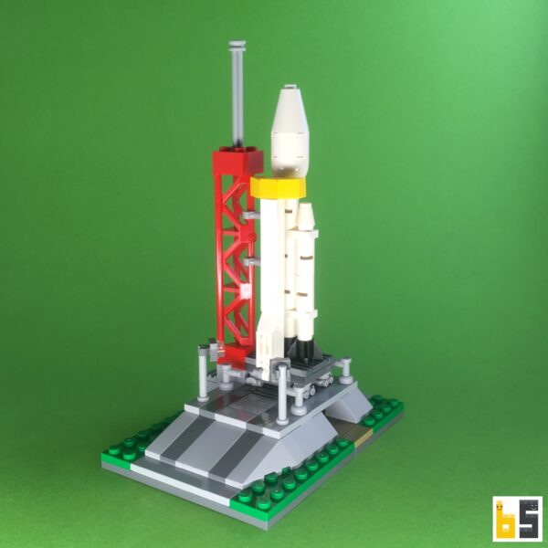Raketen-Abschussrampe mit Falcon Heavy