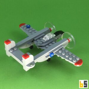 Micro Lockheed P-38 Lightning – Bausatz aus LEGO®-Steinen